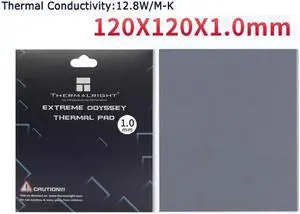 Extreme Odyssey Thermal Pad 12.8 W/mK Non Conductive Heat Resistance High Temperature Resistance Suitable for Desktop Laptop Heatsink/GPU/CPU/LED Cooler 120x120x1.0mm Extreme Odyssey Thermal Pad 12.8 W/mK Non Conductive Heat Resistance High Temperature Resistance Suitable for Desktop Laptop Heatsink/GPU/CPU/LED Cooler 120x120x1.0mm