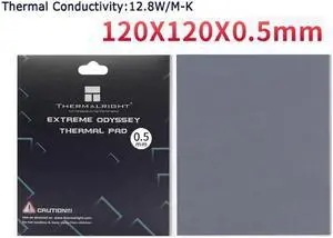 Extreme Odyssey Thermal Pad 12.8 W/mK Non Conductive Heat Resistance High Temperature Resistance Suitable for Desktop Laptop Heatsink/GPU/CPU/LED Cooler 120x120x0.5mm Extreme Odyssey Thermal Pad 12.8 W/mK Non Conductive Heat Resistance High Temperature Resistance Suitable for Desktop Laptop Heatsink/GPU/CPU/LED Cooler 120x120x0.5mm