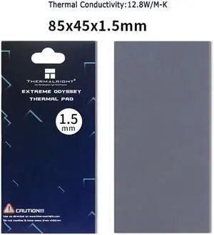 Extreme Odyssey Thermal Pad 12.8 W/mK Non Conductive Heat Resistance High Temperature Resistance Silicone Thermal Pads for Laptop Heatsink/GPU/CPU/LED Cooler 85x45x1.5mm Extreme Odyssey Thermal Pad 12.8 W/mK Non Conductive Heat Resistance High Temperature Resistance Silicone Thermal Pads for Laptop Heatsink/GPU/CPU/LED Cooler 85x45x1.5mm