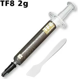 New Packaging TF8 Carbon Based Heatsink Paste 13.8 W/mK High Performance Thermal Compound Paste for Desktop Laptop Heatsink/GPU/CPU/LED Cooler Material 2g with Tool New Packaging TF8 Carbon Based Heatsink Paste 13.8 W/mK High Performance Thermal Compound Paste for Desktop Laptop Heatsink/GPU/CPU/LED Cooler Material 2g with Tool