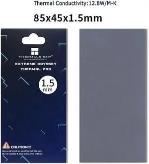 Extreme Odyssey Thermal Pad 12.8 W/mK Non Conductive Heat Resistance High Temperature Resistance Silicone Thermal Pads for Laptop Heatsink/GPU/CPU/LED Cooler 85*45*1.5mm Extreme Odyssey Thermal Pad 12.8 W/mK Non Conductive Heat Resistance High Temperature Resistance Silicone Thermal Pads for Laptop Heatsink/GPU/CPU/LED Cooler 85*45*1.5mm