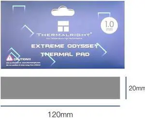 Extreme Odyssey Thermal Pad 12.8 W/mK Non Conductive Heat Resistance High Temperature Resistance Silicone Thermal Pads Suitable for Laptop Heatsink/GPU/CPU/LED Cooler 120x20x1.0mm Extreme Odyssey Thermal Pad 12.8 W/mK Non Conductive Heat Resistance High Temperature Resistance Silicone Thermal Pads Suitable for Laptop Heatsink/GPU/CPU/LED Cooler 120x20x1.0mm