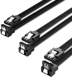 3PACK SATA Cable III 3 Pack 90 Degree Straight to Right Angle 6Gbps HDD SDD SATA Data Cable with Locking Latch 50cm 18 Inch for SATA HDD, SSD, CD Driver, CD Writer, Black 3PACK SATA Cable III 3 Pack 90 Degree Straight to Right Angle 6Gbps HDD SDD SATA Data Cable with Locking Latch 50cm 18 Inch for SATA HDD, SSD, CD Driver, CD Writer, Black