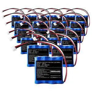 20PCS Replacement SAFLOK A28110 6V Hotel Door Lock Battery Fits 884952, A28110, A28100, DL-12/4, HTL-11/13, Intellis, MT 20PCS Replacement SAFLOK A28110 6V Hotel Door Lock Battery Fits 884952, A28110, A28100, DL-12/4, HTL-11/13, Intellis, MT