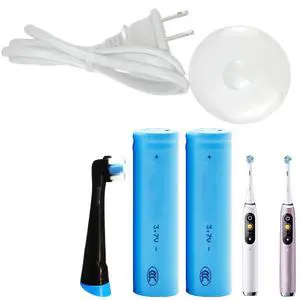 Professional Duo-Battery Kit for Oral-B iO 7 8 9: 2x 1250mAh Upgraded Batteries + Charging Base + 1x Bonus iO Brush Head | The Ultimate Maintenance Bundle for iO Series NiMH Professional Duo-Battery Kit for Oral-B iO 7 8 9: 2x 1250mAh Upgraded Batteries + Charging Base + 1x Bonus iO Brush Head | The Ultimate Maintenance Bundle for iO Series NiMH