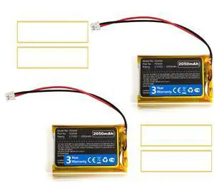 2Pcs 3.7V 2050mAh 103450 Battery Integrated Protection Circuit & JST 2.0/PH2.0 Connector for Speaker, Wireless Device, Meshtastic RAK19007 + RAK4631 NiMH 2Pcs 3.7V 2050mAh 103450 Battery Integrated Protection Circuit & JST 2.0/PH2.0 Connector for Speaker, Wireless Device, Meshtastic RAK19007 + RAK4631 NiMH