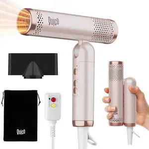 Travel Hair Dryer Dual Voltage, 120000 RPM Brushless Motor Fast Drying Hair Dryers for Women 500 Million Ionic, Thermo-Control Foldable Blow Dryer with Cold, 3 Heat & 3 Speed Settings, Pink Travel Hair Dryer Dual Voltage, 120000 RPM Brushless Motor Fast Drying Hair Dryers for Women 500 Million Ionic, Thermo-Control Foldable Blow Dryer with Cold, 3 Heat & 3 Speed Settings, Pink