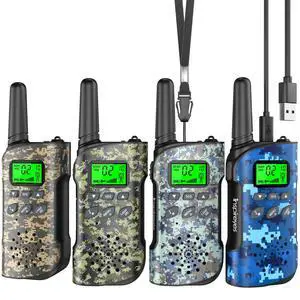 Walkie Talkies for Kids, Rechargeable Long Range 4 Pack, Camouflage Kids Toys for Boys Girls Ages 3-12, 2 Way Radio Toy, Outdoor Adventure Toys, Camping Hiking Gear, Birthday Gifts for Kids Walkie Talkies for Kids, Rechargeable Long Range 4 Pack, Camouflage Kids Toys for Boys Girls Ages 3-12, 2 Way Radio Toy, Outdoor Adventure Toys, Camping Hiking Gear, Birthday Gifts for Kids