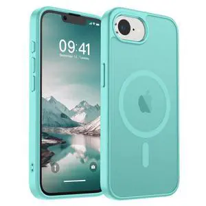 Magnetic for iPhone 17e Case/iPhone 16e Case (Compatible with MagSafe)(Military Grade Drop Protection) Slim Translucent Matte Shockproof with Anti-Fingerprint Phone Case,Blue Green Magnetic for iPhone 17e Case/iPhone 16e Case (Compatible with MagSafe)(Military Grade Drop Protection) Slim Translucent Matte Shockproof with Anti-Fingerprint Phone Case,Blue Green