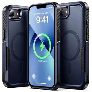 for iPhone 17e/iPhone 16e Case, Heavy Duty Protection, 2-Layer Military Grade Drop Protection, Compatible with MagSafe Shockproof Cover Rugged Durable Phone Case for 17e/16e (6.1) Blue for iPhone 17e/iPhone 16e Case, Heavy Duty Protection, 2-Layer Military Grade Drop Protection, Compatible with MagSafe Shockproof Cover Rugged Durable Phone Case for 17e/16e (6.1) Blue