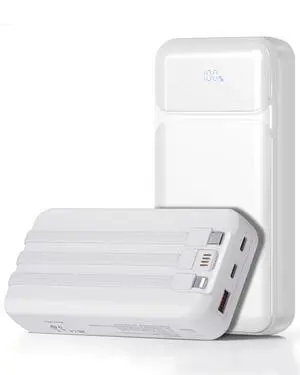Power-Bank-Portable-Charger 49800mAh Portable Phone Charger Power Bank with 3 Built-in Cable(USB-C, iOS, USB-A), 22.5W Fast Charging LED Display External Battery Pack for iPhone Android Samsung, etc Power-Bank-Portable-Charger 49800mAh Portable Phone Charger Power Bank with 3 Built-in Cable(USB-C, iOS, USB-A), 22.5W Fast Charging LED Display External Battery Pack for iPhone Android Samsung, etc