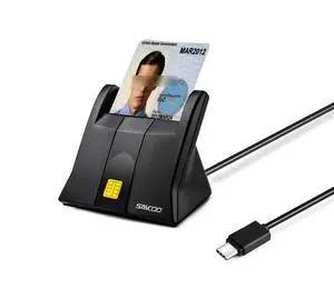 Type C Smart Card Reader Saicoo DOD Military USB-C Common Access CAC Card Reader, Compatible with Windows (32/64bit) XP/Vista/ 7/8/11, Mac OS X - Vertical Version Type C Smart Card Reader Saicoo DOD Military USB-C Common Access CAC Card Reader, Compatible with Windows (32/64bit) XP/Vista/ 7/8/11, Mac OS X - Vertical Version