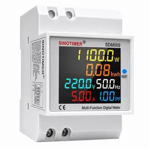 6 in 1 Single Phase Energy Meter, Din Rail Electricity Usage Monitor, AC 40-300V 100A Voltmeter Ammeter, Watt Kwh Frequency Power Meter Built-in CT 110V 6 in 1 Single Phase Energy Meter, Din Rail Electricity Usage Monitor, AC 40-300V 100A Voltmeter Ammeter, Watt Kwh Frequency Power Meter Built-in CT 110V