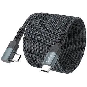 15FT USB C Cable Right Angle, 60W Fast Charging 90 Degree Long USBC to Type C Chargers Cord Reversible, USB-C 2.0 Data Transfer Braided for iPhone 17 16 15, Galaxy S25/24/23/22/Note, Switch, Tablet 15FT USB C Cable Right Angle, 60W Fast Charging 90 Degree Long USBC to Type C Chargers Cord Reversible, USB-C 2.0 Data Transfer Braided for iPhone 17 16 15, Galaxy S25/24/23/22/Note, Switch, Tablet
