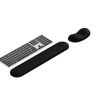 Ergonomic Wrist Rest Set for Keyboard and Mouse | Cooling Gel & Slow-Rebound Memory Foam Palm Support Pad | Luxe Leather, Minimalist, Non-Slip PU Base for Office, Laptop & Gaming (02Black) Ergonomic Wrist Rest Set for Keyboard and Mouse | Cooling Gel & Slow-Rebound Memory Foam Palm Support Pad | Luxe Leather, Minimalist, Non-Slip PU Base for Office, Laptop & Gaming (02Black)