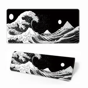 Japanese Sea Wave Gaming Mouse Pad, Anime Gaming Mousepad, Extended Kanagawa Mat Desk Mat, Large Desk pad 31.5x11.8 Inch 2mm Thick Long Non-Slip Rubber Base Mouse Pads (Black White) Japanese Sea Wave Gaming Mouse Pad, Anime Gaming Mousepad, Extended Kanagawa Mat Desk Mat, Large Desk pad 31.5x11.8 Inch 2mm Thick Long Non-Slip Rubber Base Mouse Pads (Black White)