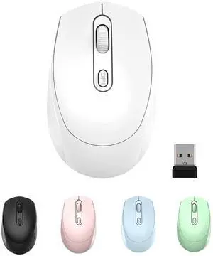 Wireless Mouse, 2.4G, Silent, USB Nano Receiver, for Laptop, Chromebook, PC, Mac, Windows and School Work (White) Wireless Mouse, 2.4G, Silent, USB Nano Receiver, for Laptop, Chromebook, PC, Mac, Windows and School Work (White)