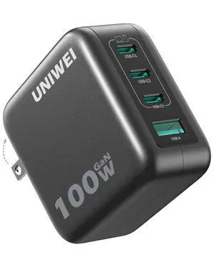 100W USB C Charger Block, 4-Port GaN and Ultra-Compact Wall Adapter, for MacBook, iPhone 17/16 Series, Samsung Galaxy, Pixel, and More 100W USB C Charger Block, 4-Port GaN and Ultra-Compact Wall Adapter, for MacBook, iPhone 17/16 Series, Samsung Galaxy, Pixel, and More