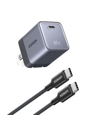 Nexode Air 65W USB C Charger, Foldable Mini Charger Block Fast Charging with USB C Cable, GaN Charger for MacBook Air/Neo/Pro, iPhone 17 16, Galaxy S26/S25, iPad, Grey Nexode Air 65W USB C Charger, Foldable Mini Charger Block Fast Charging with USB C Cable, GaN Charger for MacBook Air/Neo/Pro, iPhone 17 16, Galaxy S26/S25, iPad, Grey