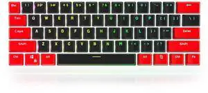 GTSP Red and Black Keycaps 60% Percent PBT Key Cap Set with 6.25U Space Key for Cherry MX Gateron Kailh Switches Gaming Keyboard (Only keycaps) GTSP Red and Black Keycaps 60% Percent PBT Key Cap Set with 6.25U Space Key for Cherry MX Gateron Kailh Switches Gaming Keyboard (Only keycaps)