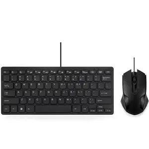 Wired Mini Keyboard and Mouse Combo - with Keyboard Cover USB 60% Keyboard for Windows, PC, Laptop Wired Mini Keyboard and Mouse Combo - with Keyboard Cover USB 60% Keyboard for Windows, PC, Laptop