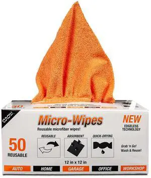 200GSM Microfiber Cleaning and Drying Cloths with Dispenser Box, Reusable, Streak-Free, Scratch-Free, Ultra Absorbent, Edgeless for All Surface Types, 12x12in, 50-Pack, Orange 200GSM Microfiber Cleaning and Drying Cloths with Dispenser Box, Reusable, Streak-Free, Scratch-Free, Ultra Absorbent, Edgeless for All Surface Types, 12x12in, 50-Pack, Orange