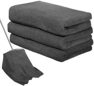 3 Pcs Extra Large Microfiber Cleaning Cloth 30" x 20" Washable Reusable Microfiber Towel Streak Free Lint Free Cloth for Cleaning Home Glass Office Window Bathrooms (Gray) 3 Pcs Extra Large Microfiber Cleaning Cloth 30" x 20" Washable Reusable Microfiber Towel Streak Free Lint Free Cloth for Cleaning Home Glass Office Window Bathrooms (Gray)