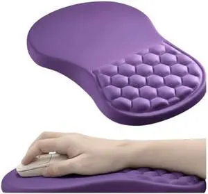 Ergonomic Mouse Pad with Wrist Support, Memory Foam Wrist Rest for Carpal Tunnel & Wrist Pain Relief, Non-Slip Rubber Base, Comfortable Gaming Mousepad for Computer, Laptop, Office & Home Ergonomic Mouse Pad with Wrist Support, Memory Foam Wrist Rest for Carpal Tunnel & Wrist Pain Relief, Non-Slip Rubber Base, Comfortable Gaming Mousepad for Computer, Laptop, Office & Home