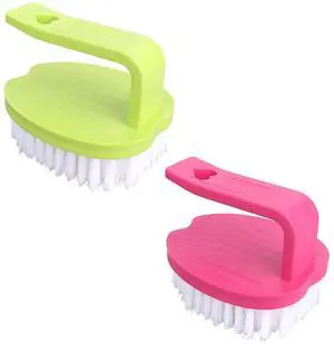2pcs Vegetable Scrubber Brushes, 8x7x6.5cm/3.15x2.76x2.56in PP Material Fruit and Veggie Brush with Stiff Bristles and Handle for Potatoes Carrots & Fruits (Red & Green) 2pcs Vegetable Scrubber Brushes, 8x7x6.5cm/3.15x2.76x2.56in PP Material Fruit and Veggie Brush with Stiff Bristles and Handle for Potatoes Carrots & Fruits (Red & Green)