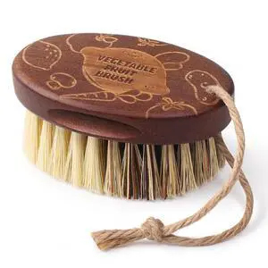 Vegetable and Fruit Cleaning Brush Scrubber Beechwood Handle Fruits Veggie Wash Brushes Potato Carrot Cucumber Mushrooms Washing Cleaner(Beige Brown, 1) Vegetable and Fruit Cleaning Brush Scrubber Beechwood Handle Fruits Veggie Wash Brushes Potato Carrot Cucumber Mushrooms Washing Cleaner(Beige Brown, 1)