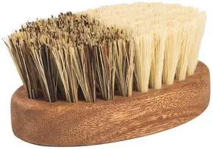 Fruit & Vegetable Cleaning Brush with Acacia Wooden Handle, Dual Bristle Produce Scrubber with Sisal and Palm Fibers, Oval Easy-Grip Design, Single Brush with Box,Brown Fruit & Vegetable Cleaning Brush with Acacia Wooden Handle, Dual Bristle Produce Scrubber with Sisal and Palm Fibers, Oval Easy-Grip Design, Single Brush with Box,Brown