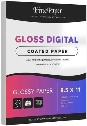 Double-Sided Gloss Digital C2S Paper Perfect for Color Laser Printing, Design Proposals, Flyers, Brochures | 80lb Text (32lb Bond) | 96 Bright | Acid Free, Glossy Coated | 100 Sheets (8.5 x 11) Double-Sided Gloss Digital C2S Paper Perfect for Color Laser Printing, Design Proposals, Flyers, Brochures | 80lb Text (32lb Bond) | 96 Bright | Acid Free, Glossy Coated | 100 Sheets (8.5 x 11)