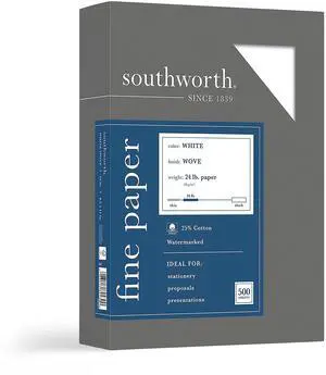 404C 25% Cotton Business Paper White 24 lbs. Wove 8-1/2 x 11 500/Box FSC 404C 25% Cotton Business Paper White 24 lbs. Wove 8-1/2 x 11 500/Box FSC