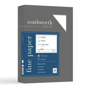 403C 25% Cotton Business Paper White 20 lbs. Wove 8-1/2 x 11 500/Box FSC 403C 25% Cotton Business Paper White 20 lbs. Wove 8-1/2 x 11 500/Box FSC
