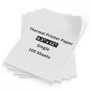 100 Sheets Thermal Paper 8.5 x 11, US Letter Size Thermal Printer Paper for Business,Travel,Office,Single Printing Paper Compatible with Portable Printer M832, M834, MT800 100 Sheets Thermal Paper 8.5 x 11, US Letter Size Thermal Printer Paper for Business,Travel,Office,Single Printing Paper Compatible with Portable Printer M832, M834, MT800