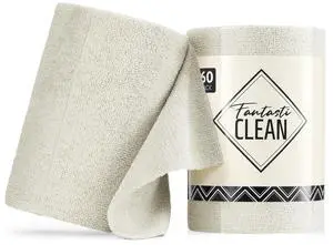 Microfiber Cleaning Cloth Roll -60 Pack, Tear Away Paperless Towels, 8" x 8", Reusable Washable Rags, for House Kitchen, Pet, Office, Indoor Outdoor, Compact and Portable (Off-White) Microfiber Cleaning Cloth Roll -60 Pack, Tear Away Paperless Towels, 8" x 8", Reusable Washable Rags, for House Kitchen, Pet, Office, Indoor Outdoor, Compact and Portable (Off-White)