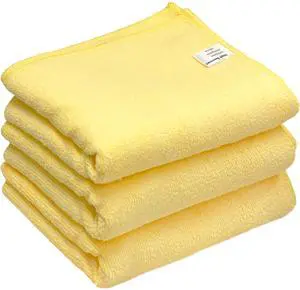 3-Pack Microfiber Cleaning Towels, Heavy-Duty & Reusable Cloths for Home, Kitchen, and Car, 16" x 24", 325 GSM 3-Pack Microfiber Cleaning Towels, Heavy-Duty & Reusable Cloths for Home, Kitchen, and Car, 16" x 24", 325 GSM