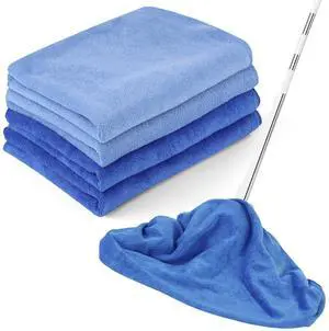 4 Pack Extra Large Microfiber Cleaning Cloths 20"x30", Lint-Free Reusable Towels for Home, Glass, Windows, Office, Kitchen, Bathroom Mixed Blue 4 Pack Extra Large Microfiber Cleaning Cloths 20"x30", Lint-Free Reusable Towels for Home, Glass, Windows, Office, Kitchen, Bathroom Mixed Blue