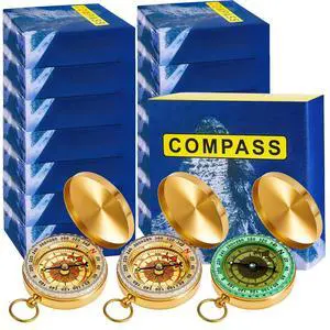 12 Pcs 12/24 Pcs Camping Compass Bulk, Glow in the Dark Metal Pocket Compass for Hiking Survival Hunting Military Navigation Climbing Camping Party Favor Supplies 12 Pcs 12/24 Pcs Camping Compass Bulk, Glow in the Dark Metal Pocket Compass for Hiking Survival Hunting Military Navigation Climbing Camping Party Favor Supplies