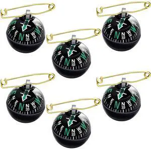 6 Pcs Ball Pin on Compass Globe with Pin Liquid Filled Small Compass for Hiking Camping Navigation Birthday Baptism Graduation 2026 Gift for Son from Mom Dad 6 Pcs Ball Pin on Compass Globe with Pin Liquid Filled Small Compass for Hiking Camping Navigation Birthday Baptism Graduation 2026 Gift for Son from Mom Dad
