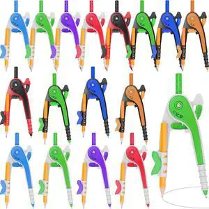 16 PCS Math Compass Geometry Math Set 6 Inch Plastic Drawing Compass with Pencils Multicolor for Math Student Classroom School Office Woodworking Art Drawing Studying 16 PCS Math Compass Geometry Math Set 6 Inch Plastic Drawing Compass with Pencils Multicolor for Math Student Classroom School Office Woodworking Art Drawing Studying