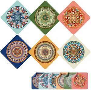 Microfiber Glasses Cleaning Cloth,Bohemian Pattern,Multi-Colored,6P Microfiber Glasses Cleaning Cloth,Bohemian Pattern,Multi-Colored,6P