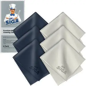 Premium Microfiber Cleaning Cloths for Lens, Eyeglasses, Screens, Tablets, Glasses, 6 Pack, 6 x 7 inches (15 x 18 cm) Premium Microfiber Cleaning Cloths for Lens, Eyeglasses, Screens, Tablets, Glasses, 6 Pack, 6 x 7 inches (15 x 18 cm)