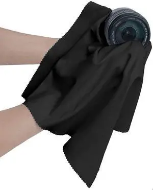 20"x20"(50x50CM) Extra Large Oversized Microfiber Cleaning Cloth, Ideal for Electronics and Screens, Lenses on Cameras, Binoculars, telescopes, All Types of Optical Glass (1Pack Black) 20"x20"(50x50CM) Extra Large Oversized Microfiber Cleaning Cloth, Ideal for Electronics and Screens, Lenses on Cameras, Binoculars, telescopes, All Types of Optical Glass (1Pack Black)