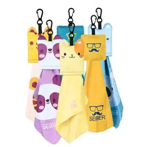 Microfiber Glasses Cleaning Cloth with Pouch,Cute Pattern 6 Pack Microfiber Glasses Cleaning Cloth with Pouch,Cute Pattern 6 Pack