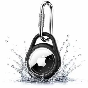Waterproof AirTag Holder Keychain with Locking Carabiner, Shockproof Air Tag Case Compatible with Apple AirTag 1st & 2nd Gen for Keys, Luggage, Kids,Backpack, Dog Cat Pet Collar-Black Waterproof AirTag Holder Keychain with Locking Carabiner, Shockproof Air Tag Case Compatible with Apple AirTag 1st & 2nd Gen for Keys, Luggage, Kids,Backpack, Dog Cat Pet Collar-Black
