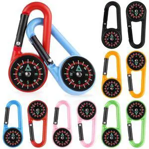 12 Pcs Compass Keychain for Kids, Colorful Mini Carabiner Clip Pocket Compass for Summer Camp, Backpacking, Birthday Party Favors and Classroom Prizes 12 Pcs Compass Keychain for Kids, Colorful Mini Carabiner Clip Pocket Compass for Summer Camp, Backpacking, Birthday Party Favors and Classroom Prizes