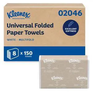 Professional Universal Multifold Paper Towels, Bulk (02046), Absorbency Pockets, 9.2" x 9.4" Towel, White (150 Sheets/Pack, 8 Packs/Case, 1,200 Sheet Total) Professional Universal Multifold Paper Towels, Bulk (02046), Absorbency Pockets, 9.2" x 9.4" Towel, White (150 Sheets/Pack, 8 Packs/Case, 1,200 Sheet Total)