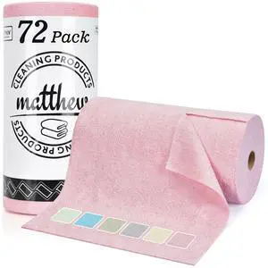 Cloth Roll 72Pack (12" x 12") Reusable Paper Towels&Washable Tear Away Towels,Ultra Water Absorbent Lint&Streak Free Cleaning Rags for Glass,Dishwash,Bathroom,Cars-Red Cloth Roll 72Pack (12" x 12") Reusable Paper Towels&Washable Tear Away Towels,Ultra Water Absorbent Lint&Streak Free Cleaning Rags for Glass,Dishwash,Bathroom,Cars-Red