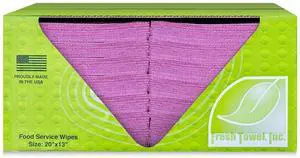 Fresh Towel Foodservice Reusable Paper Towels - 1/4 Fold, 13 x 20 inches - (1 Case of 200) All Purpose Cleaning Towels (Pink Solid) Fresh Towel Foodservice Reusable Paper Towels - 1/4 Fold, 13 x 20 inches - (1 Case of 200) All Purpose Cleaning Towels (Pink Solid)